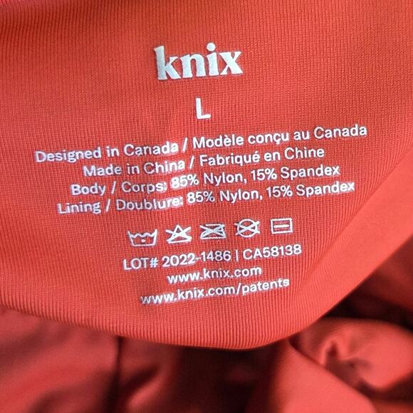 Knix Balcony Cup Wide Strap Back Tie Closure One-Piece Swimsuit Lava Rust Large - Picture 7 of 7